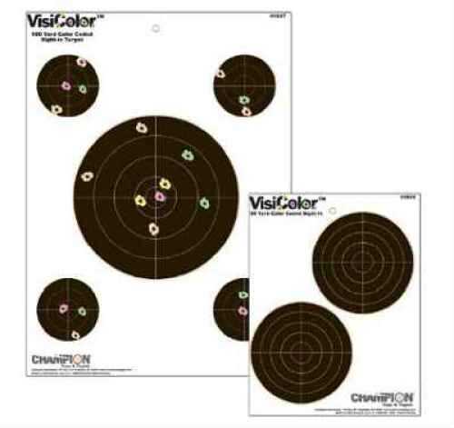 Champion Traps And Targets Visicolor Paper Double 5" Bulls - 10 Per Pack Multiple "Hot Colors" based On